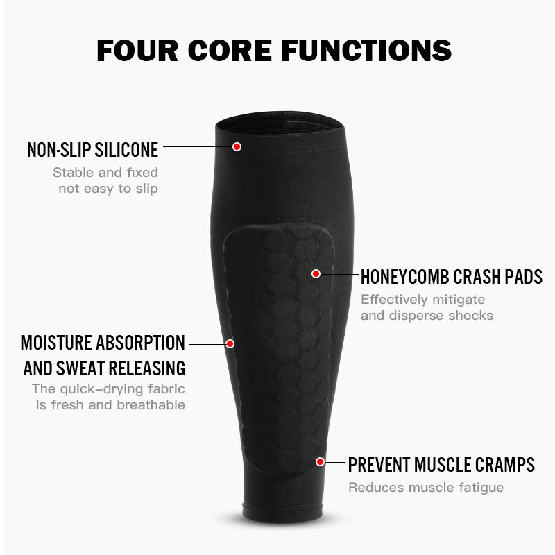 Padded Soccer Shin Guard Sleeves