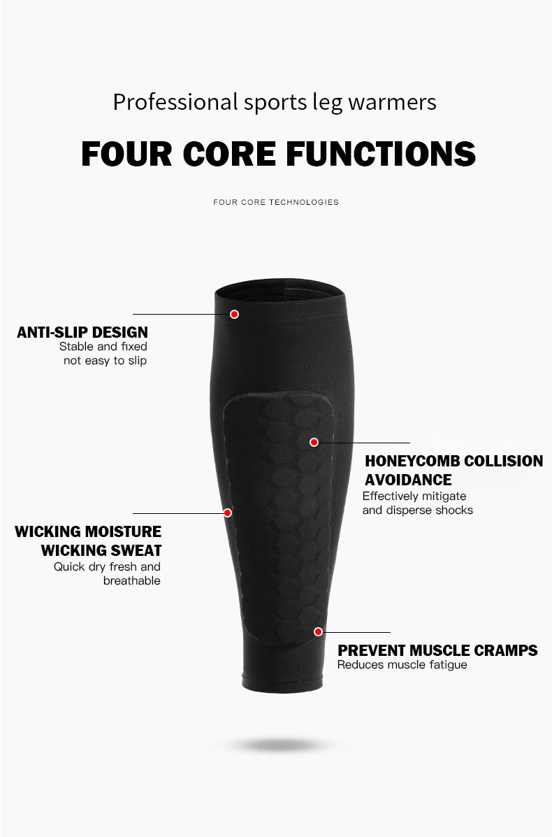 Padded Soccer Shin Guard Sleeves