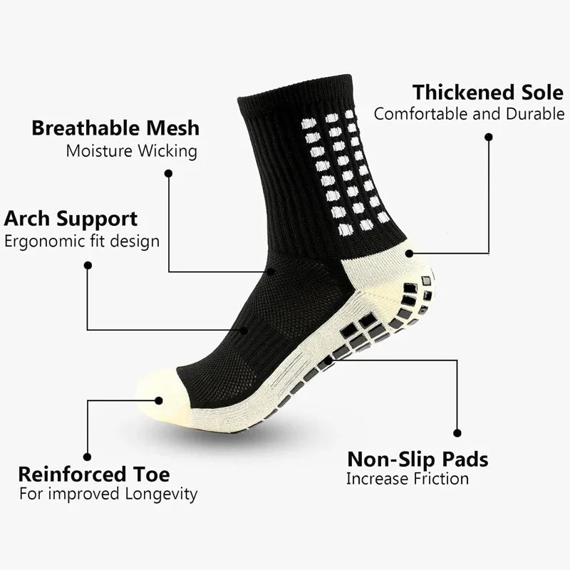 Anti-Slip Grip Soccer Socks